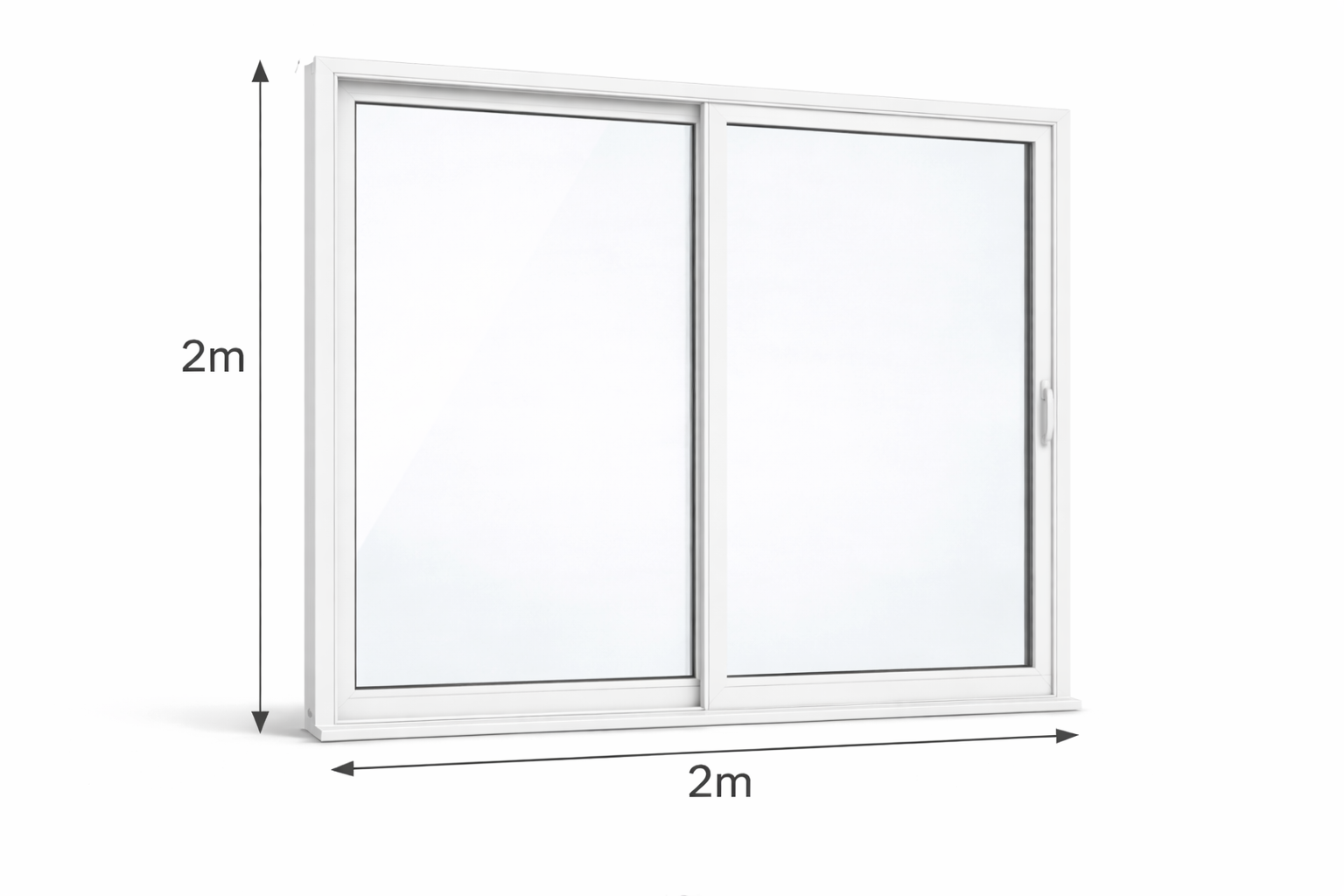 uPVC sliding doors 2 metres by 2 metres