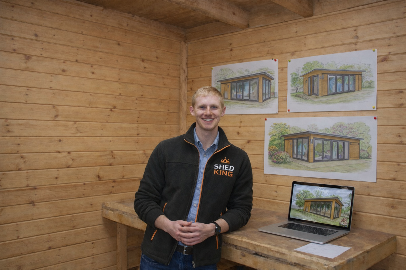 Building design sketches and concepts